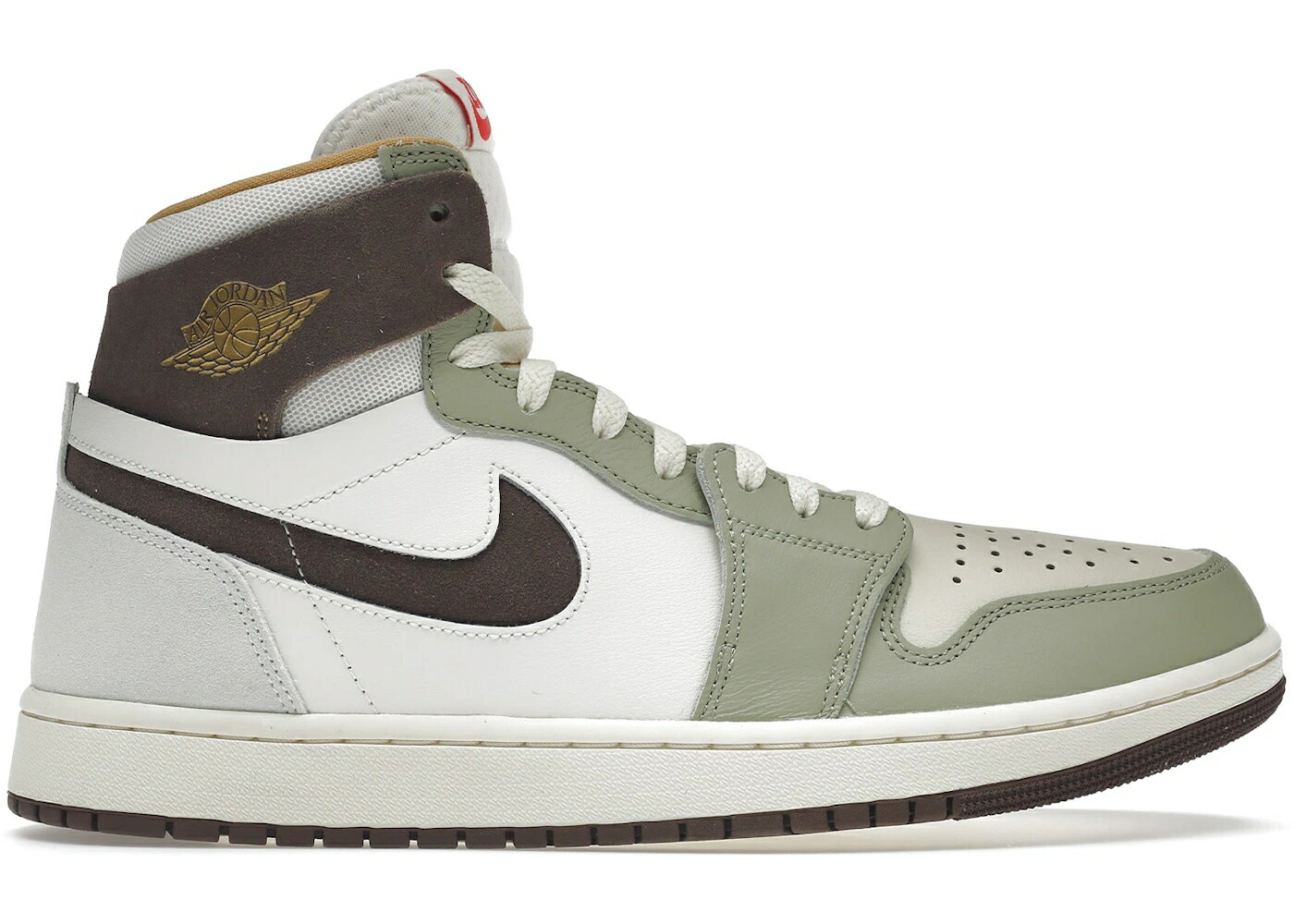 ナイキ ジョーダン ハイ ズーム オリーブ 茶色 ブラウン スニーカー メンズ JORDAN 1 HIGH ZOOM AIR CMFT 2 YEAR OF THE RABBIT / LIGHT OLIVE SAIL MEDIUM BROWN