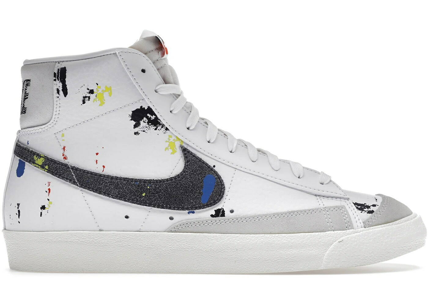 ナイキ ブレイザー ミッド 白色 ホワイト 黒色 ブラック スニーカー メンズ NIKE BLAZER MID 77 PAINT SPLATTER / WHITE BLACK SAIL
