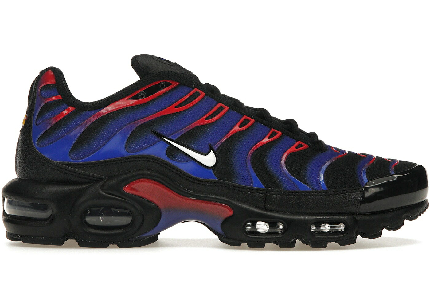 ナイキ マックス 黒いこと 黒いこと 赤 赤いこと 青み 青色 エアマックスプラス スニーカー メンズ NIKE AIR MAX PLUS SPIDER-MAN / BLACK UNIVERSITY RED RACER BLUE