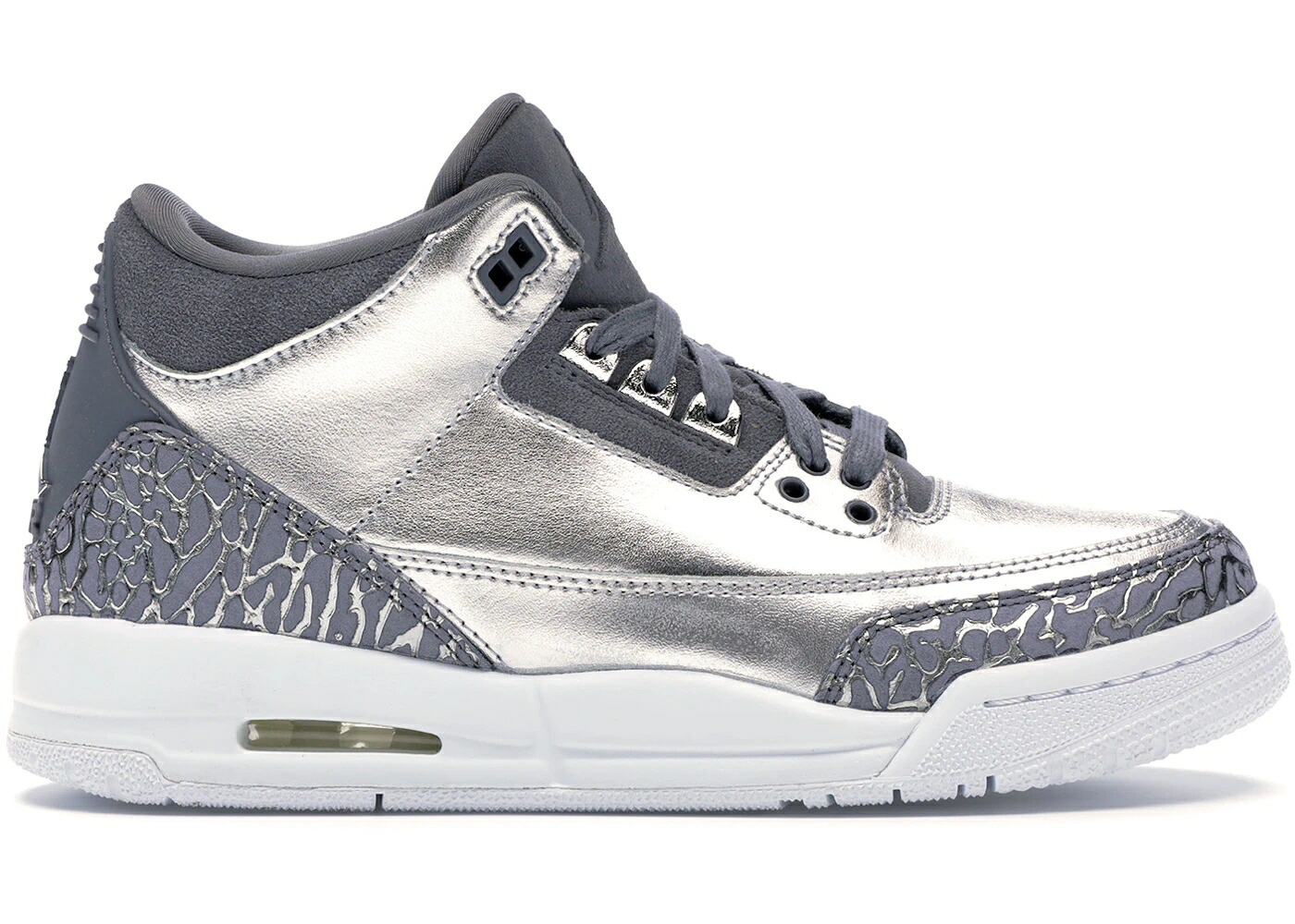 ナイキ ジョーダン プレミアム 銀色 シルバー クール 灰色 グレー 白色 ホワイト ジュニア キッズ JORDAN 3 RETRO PREMIUM HEIRESS METALLIC SILVER (GS) / METALLIC SILVER COOL GREY WHITE ベビー マタニティ ス|スニケス