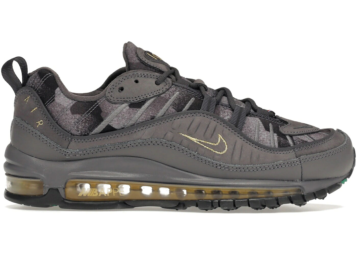ナイキ マックス サンダー 灰色 グレー エアマックス スニーカー メンズ NIKE AIR MAX 98 KYLIAN MBAPPE / GUNSMOKE THUNDER GREY OIL GREY｜スニケス
