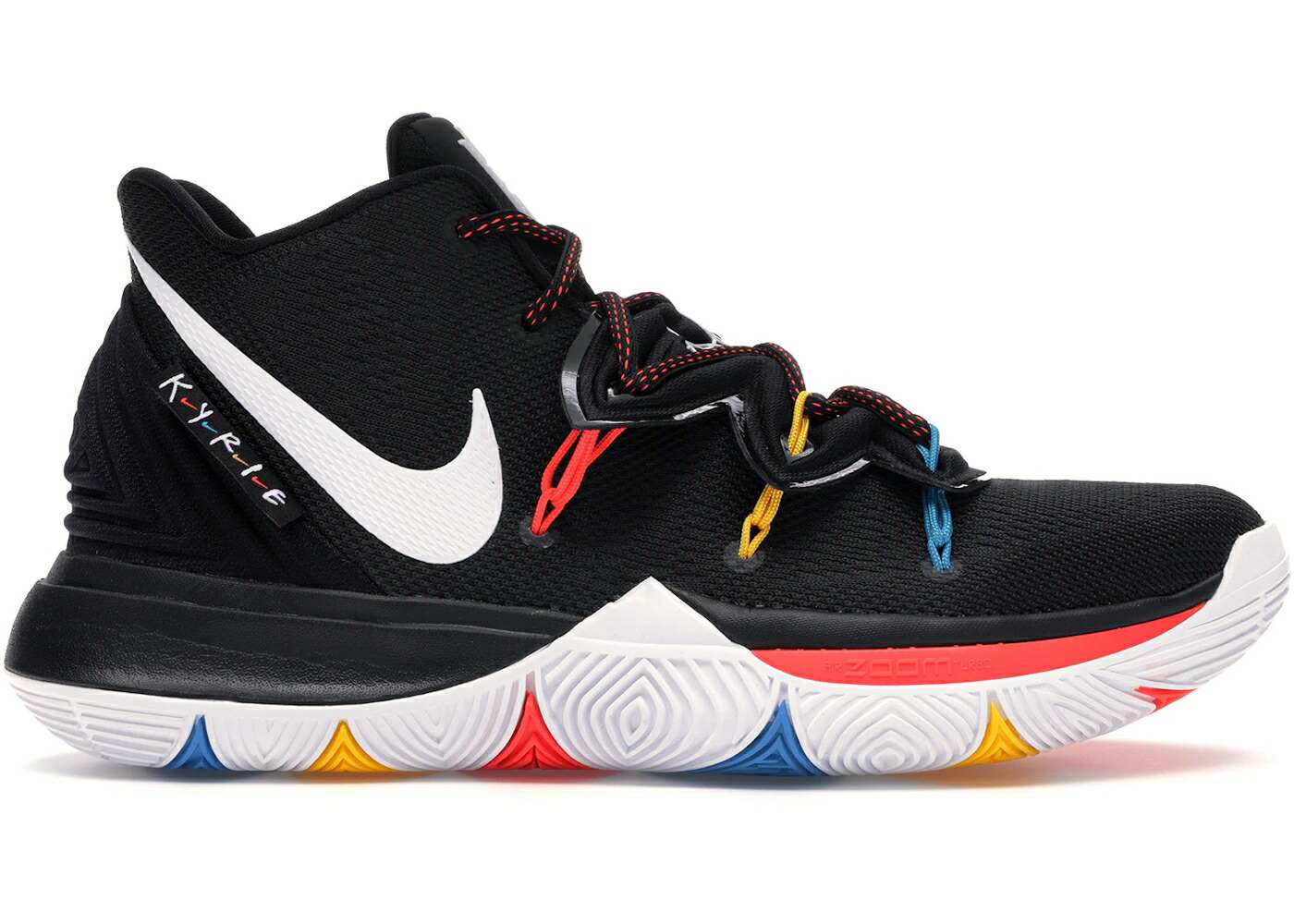 ナイキ カイリー 黒色 ブラック 白色 ホワイト スニーカー メンズ NIKE KYRIE 5 FRIENDS / BLACK WHITE MULTI COLOR