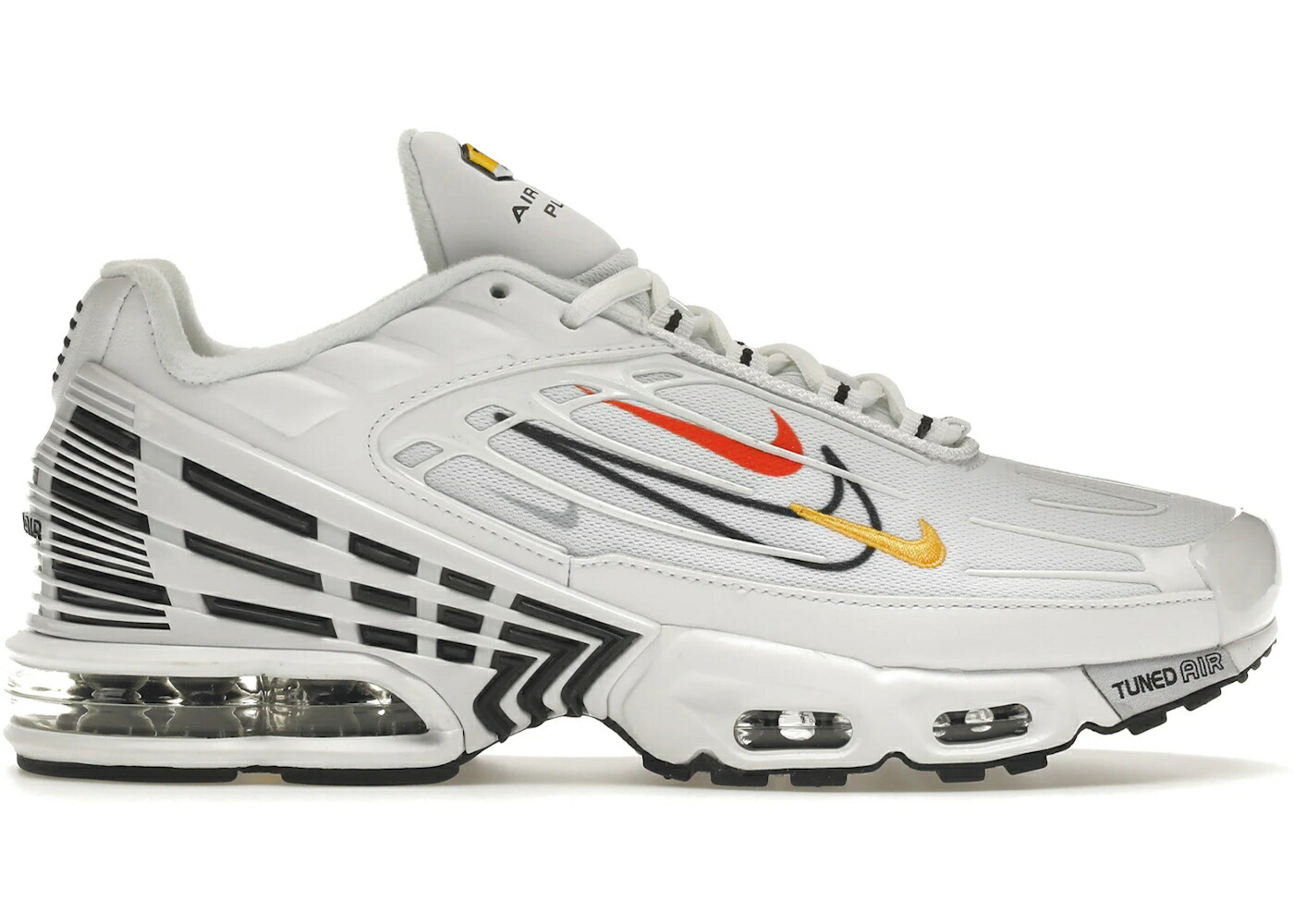 ナイキ マックス 白いこと 白いこと 黒いこと 黒いこと エアマックスプラス スニーカー メンズ NIKE AIR MAX PLUS 3 MULTI-SWOOSH WHITE / WHITE MULTI COLOR BLACK NEUTRAL