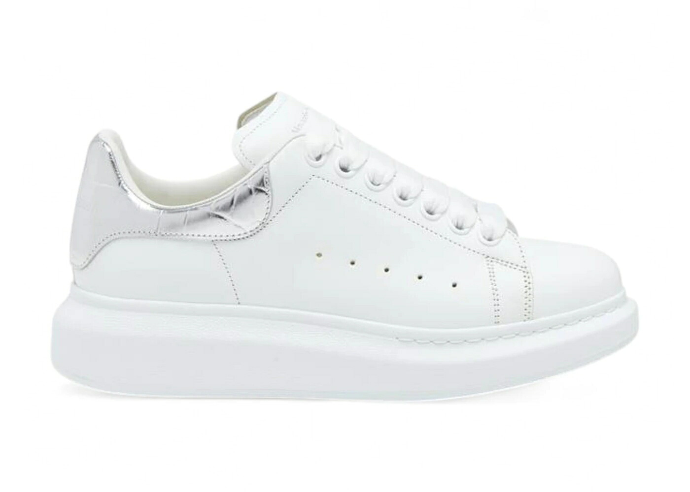 アレキサンダーマックイーン 白いこと 白いこと しろがね色 しろがね色 WOMEN\u0027S スニーカー レディース ALEXANDER MCQUEEN ALEXANDER MCQUEEN OVERSIZED WHITE SILVER CROC (WOMEN\u0027S) / WHITE SILVER