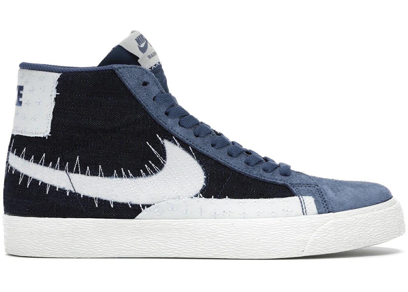 ナイキ エスビー ズーム ブレイザー ミッド 紺色 ネイビー スニーカー メンズ NIKE SB ZOOM BLAZER MID SASHIKO MYSTIC NAVY / MYSTIC NAVY SAIL SAIL GUM LIGHT