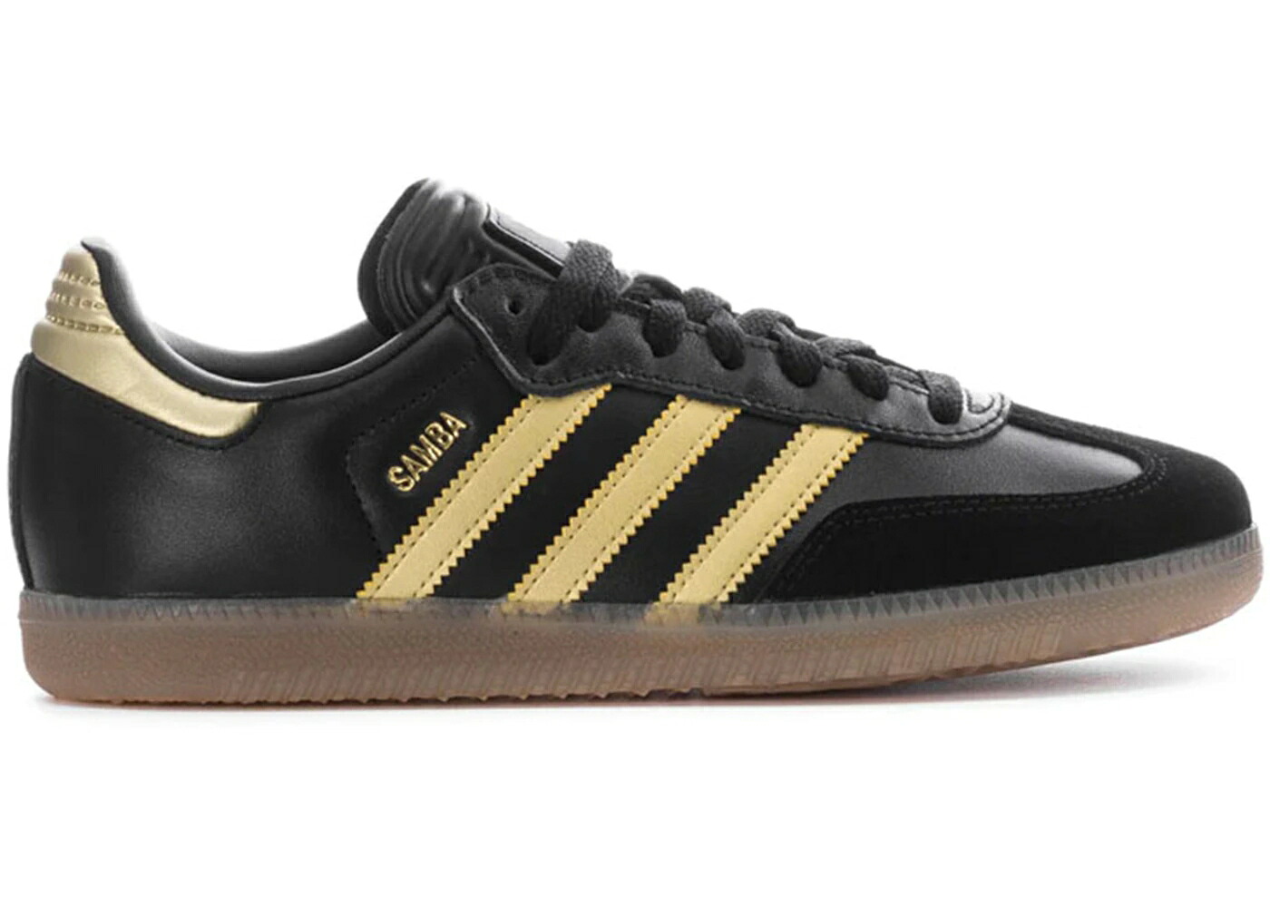 アディダス サンバ 黒色 ブラック ゴールド ジュニア キッズ ADIDAS SAMBA MESSI (GS) / BLACK GOLD GUM ベビー マタニティ スニーカー｜スニケス