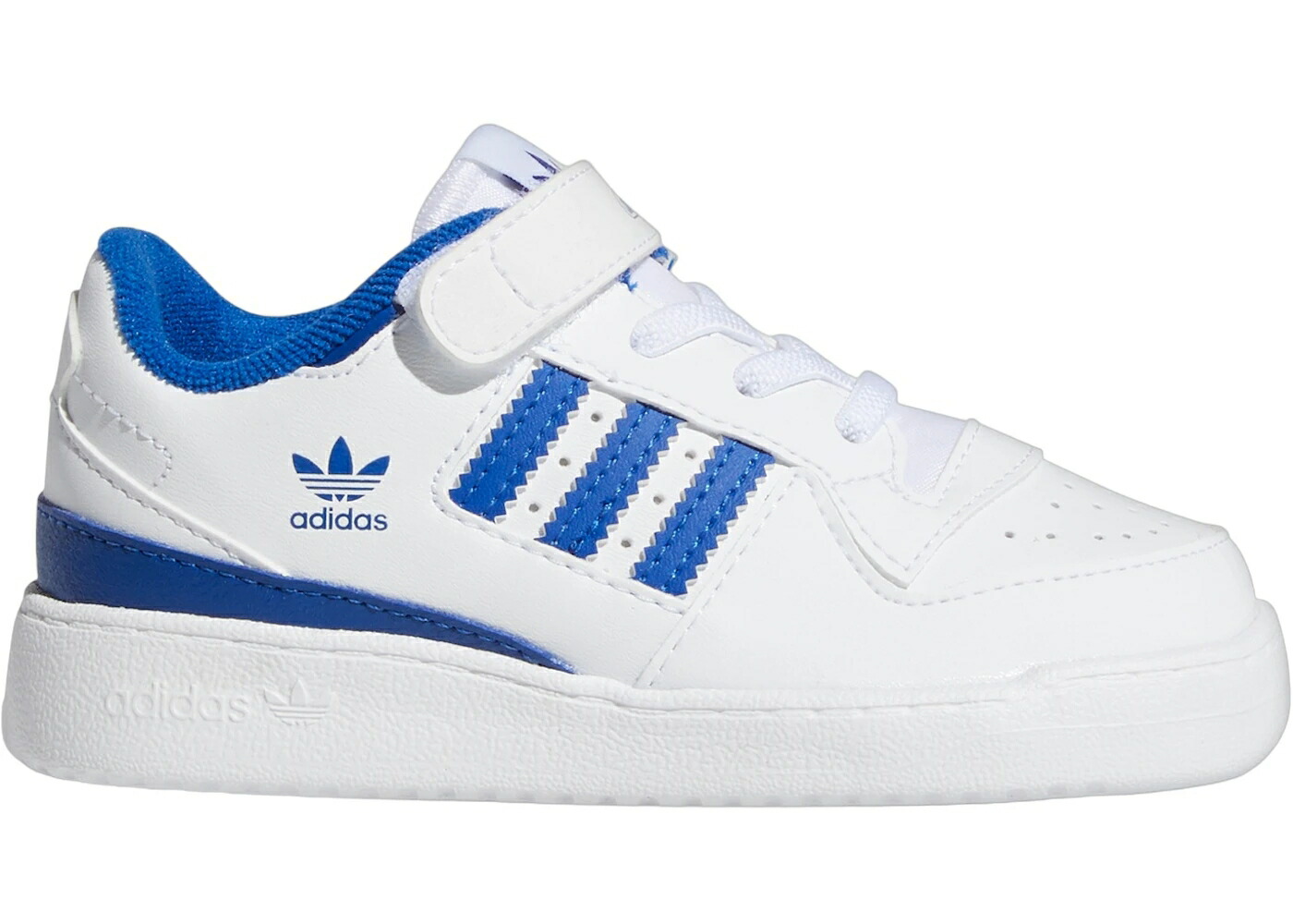 アディダス フォーラム 白色 ホワイト 青色 ブルー ジュニア キッズ ADIDAS FORUM LOW CLOUD WHITE ROYAL BLUE (TD) / CLOUD WHITE ROYAL BLUE CLOUD|スニケス