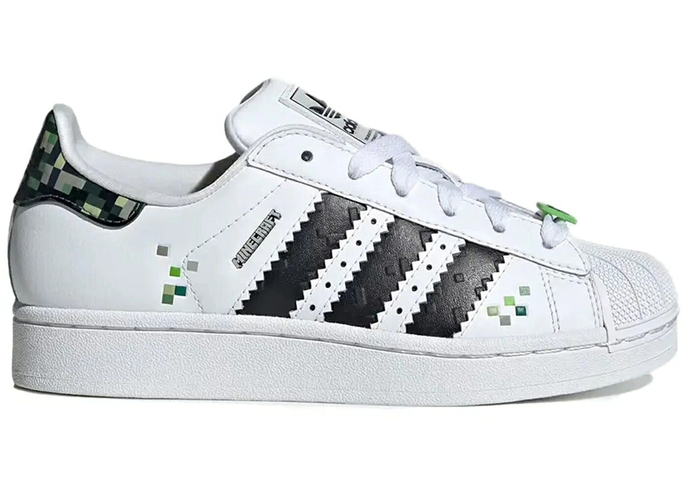 アディダス はやりっ児 白いこと 白いこと 中核グループ 黒いこと 黒いこと お坊っちゃん キッズ ADIDAS SUPERSTAR MINECRAFT CREEPER (GS) / FOOTWEAR WHITE CORE BLACK もの言う花 マタニティ スニーカー