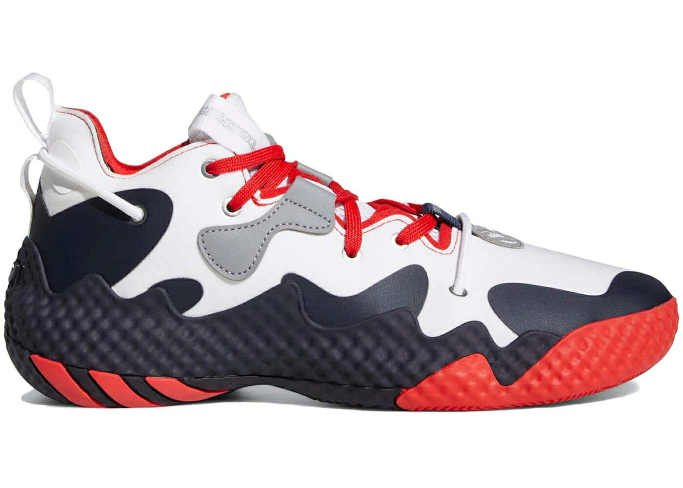 アディダス ハーデン 白色 ホワイト 赤 レッド レジェンド VOL. スニーカー ユニセックス ADIDAS HARDEN 6 WHITE VIVID RED / CLOUD WHITE VIVID RED LEGEND INK メンズ|スニケス