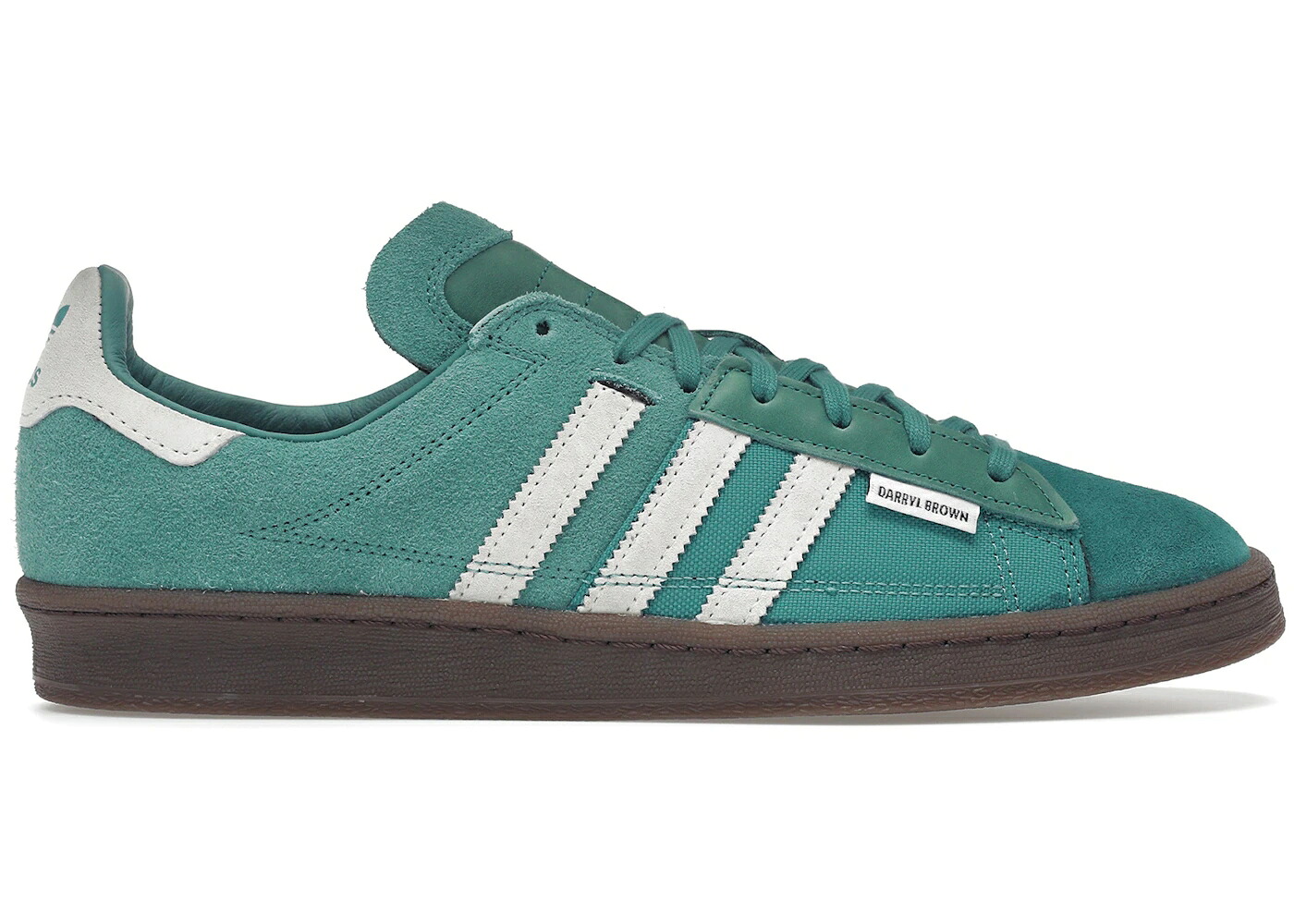 アディダス キャンパス 茶色 ブラウン 緑 グリーン 白色 ホワイト スニーカー ユニセックス ADIDAS CAMPUS 80S DARRYL BROWN ACTIVE GREEN / ACTIVE GREEN OFF WHITE GUM メンズ|スニケス