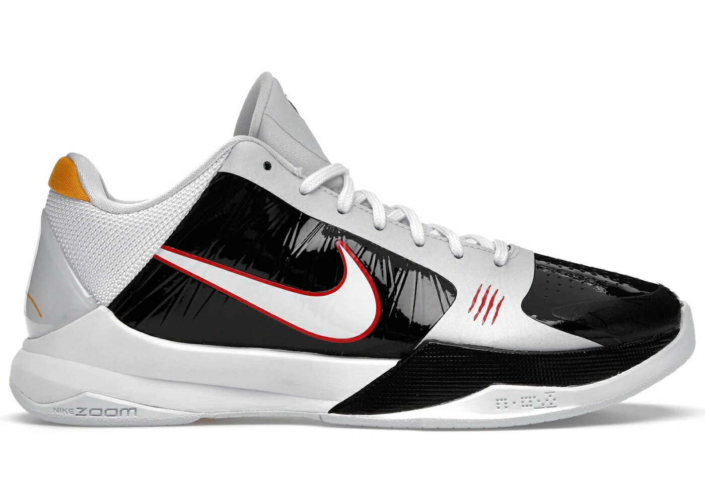 ナイキ コービー プロトロ 白色 ホワイト 黒色 ブラック 赤 レッド スニーカー メンズ NIKE KOBE 5 PROTRO BRUCE LEE ALTERNATE / WHITE BLACK UNIVERSITY RED