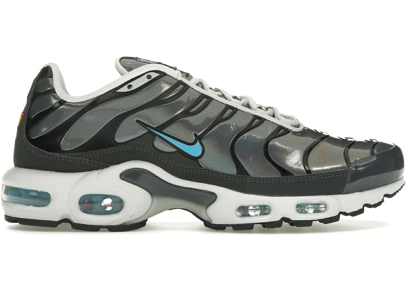 ナイキ マックス 黒色 ブラック 白色 ホワイト エアマックスプラス スニーカー メンズ NIKE AIR MAX PLUS IRIDESCENT / BLACK BLACK WHITE