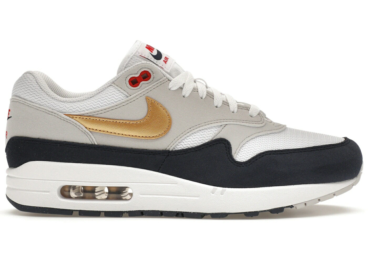 ナイキ マックス オリンピック 白色 ホワイト 灰色 グレー エアマックス スニーカー メンズ NIKE AIR MAX 1 OLYMPIC / OBSIDIAN WHITE LIGHT SMOKE GREY