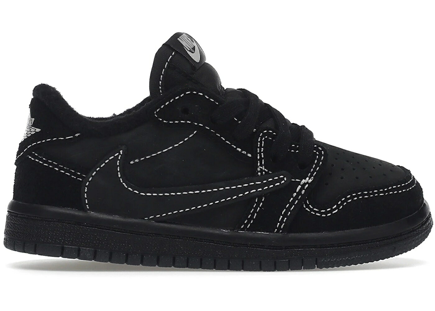 ナイキ ジョーダン 黒色 ブラック 茶色 ブラウン トラヴィススコット ジュニア キッズ JORDAN 1 RETRO LOW OG SP TRAVIS SCOTT BLACK PHANTOM (TD) / BLACK PHANTOM ALE BROWN RACER