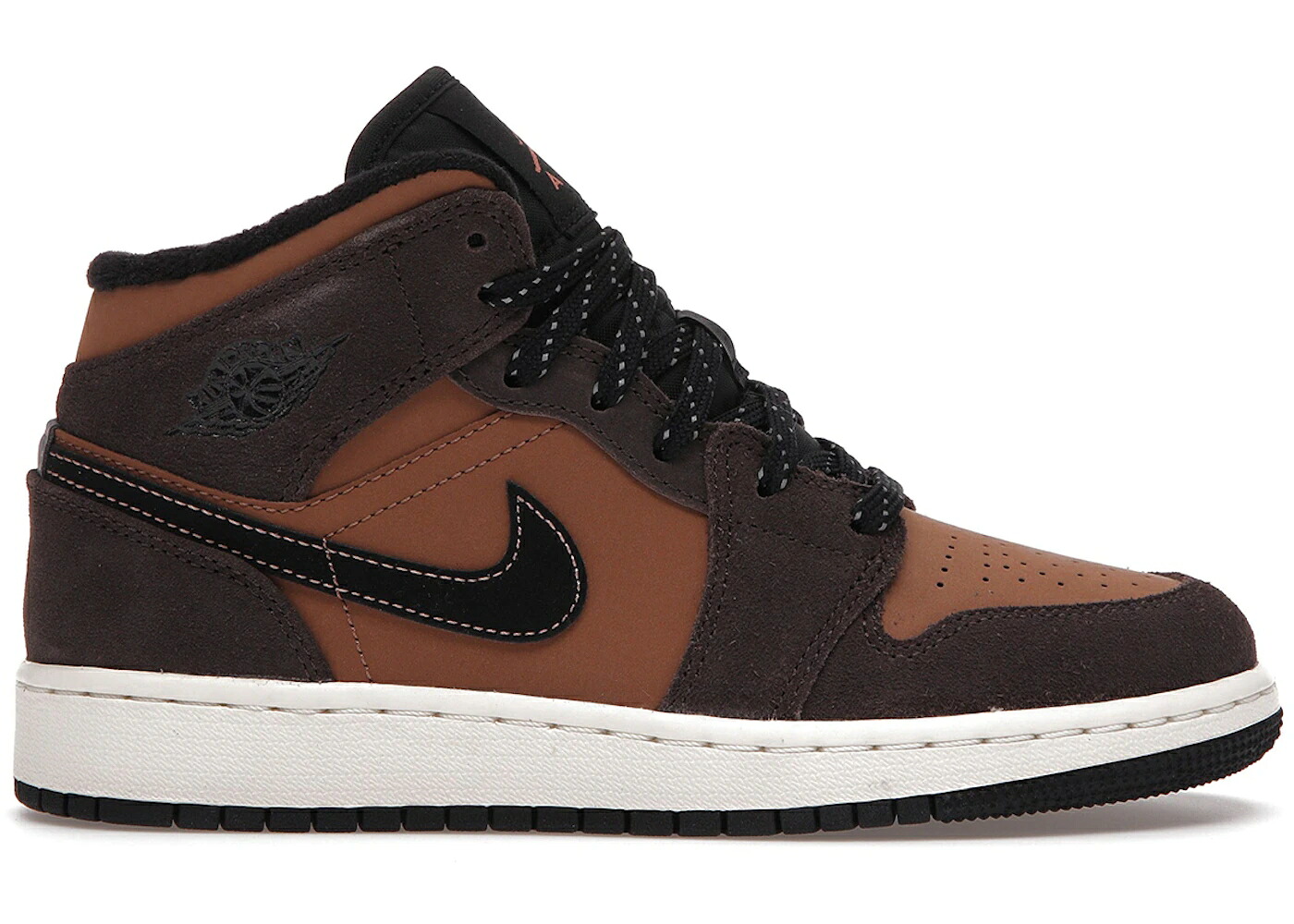 ナイキ ジョーダン ミッド 赤銅色 赤銅色 御坊っちゃん キッズ JORDAN 1 MID SE DARK CHOCOLATE (GS) / DARK CHOCOLATE ARCHAEO BROWN もの言う花 マタニティ スニーカー