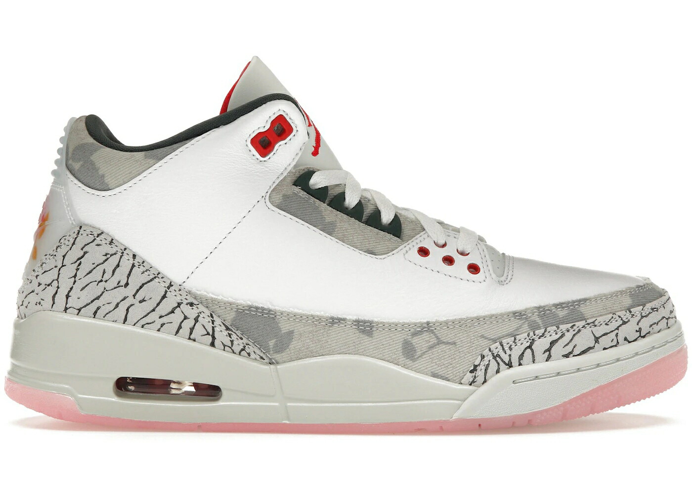 ナイキ ジョーダン 白色 ホワイト ファイア 赤 レッド ビンテージ ヴィンテージ スニーカー メンズ JORDAN 3 RETRO WINGS / WHITE FIRE RED OFF WHITE VINTAGE