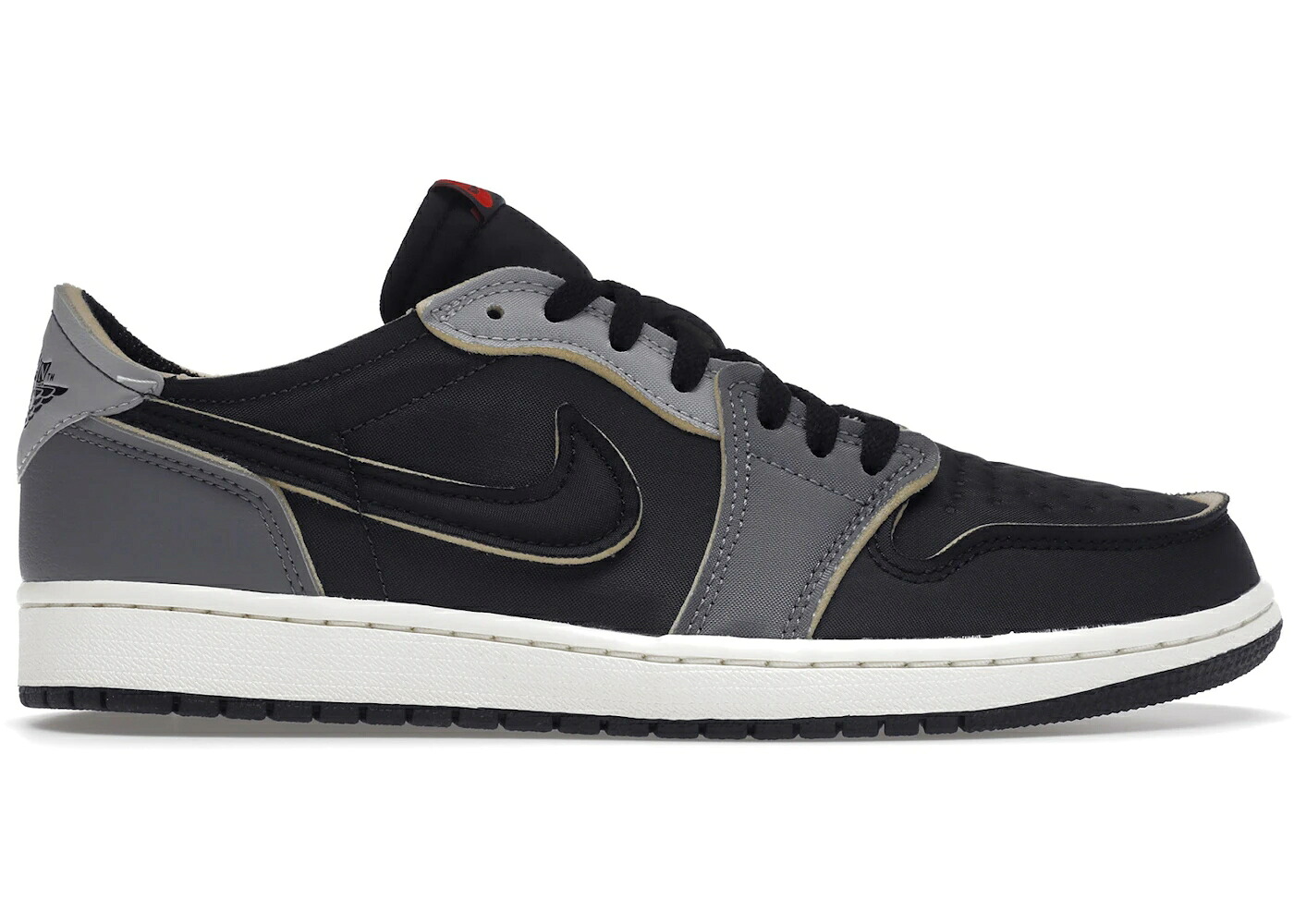 ナイキ ジョーダン 黒色 ブラック 灰色 グレー スニーカー メンズ JORDAN 1 LOW OG EX BLACK SMOKE GREY / BLACK DARK SMOKE GREY LIGHT｜スニケス
