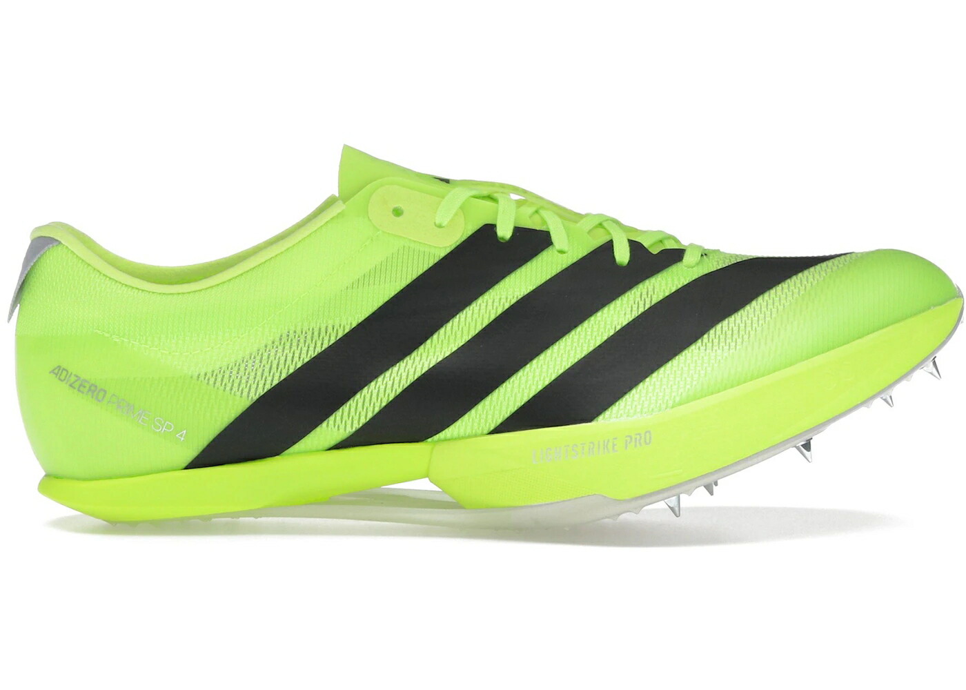 アディダス アディゼロ 黒色 ブラック コア 銀色 シルバー スニーカー メンズ ADIDAS ADIZERO PRIME SP 4 LUCID LEMON BLACK / LUCID LEMON CORE BLACK SILVER
