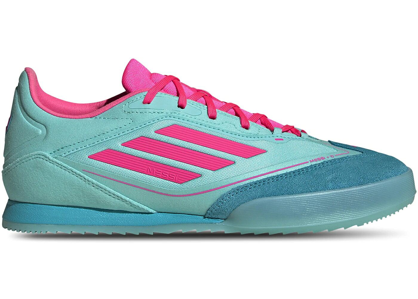 アディダス フリースタイル マイアミ アクア ピンク シアン スニーカー メンズ ADIDAS F50 FREESTYLE INDOOR MESSI MIAMI / FLASH AQUA LUCID PINK LUCID CYAN|スニケス