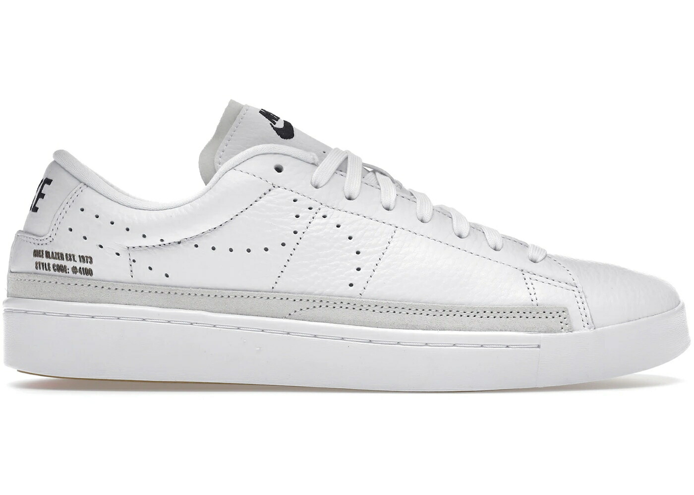 ナイキ ブレイザー 白色 ホワイト 黒色 ブラック スニーカー メンズ NIKE BLAZER LOW X WHITE GUM OUTSOLE / WHITE BLACK SUMMIT WHITE GUM