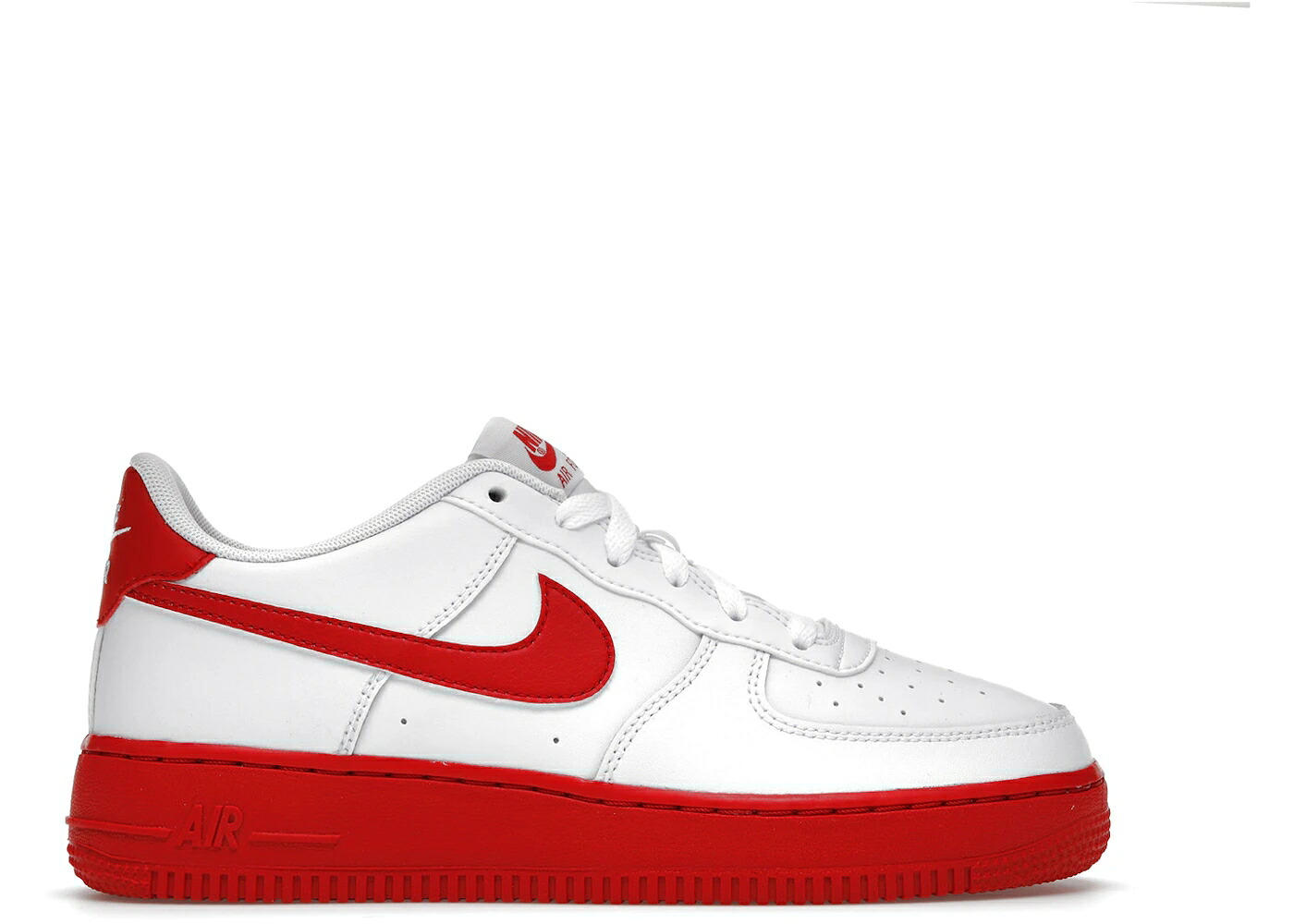 ナイキ 白色 ホワイト 赤 レッド エアフォース ジュニア キッズ NIKE AIR FORCE 1 LOW WHITE RED MIDSOLE (GS) / WHITE UNIVERSITY RED WHITE ベビー マタニティ スニーカー
