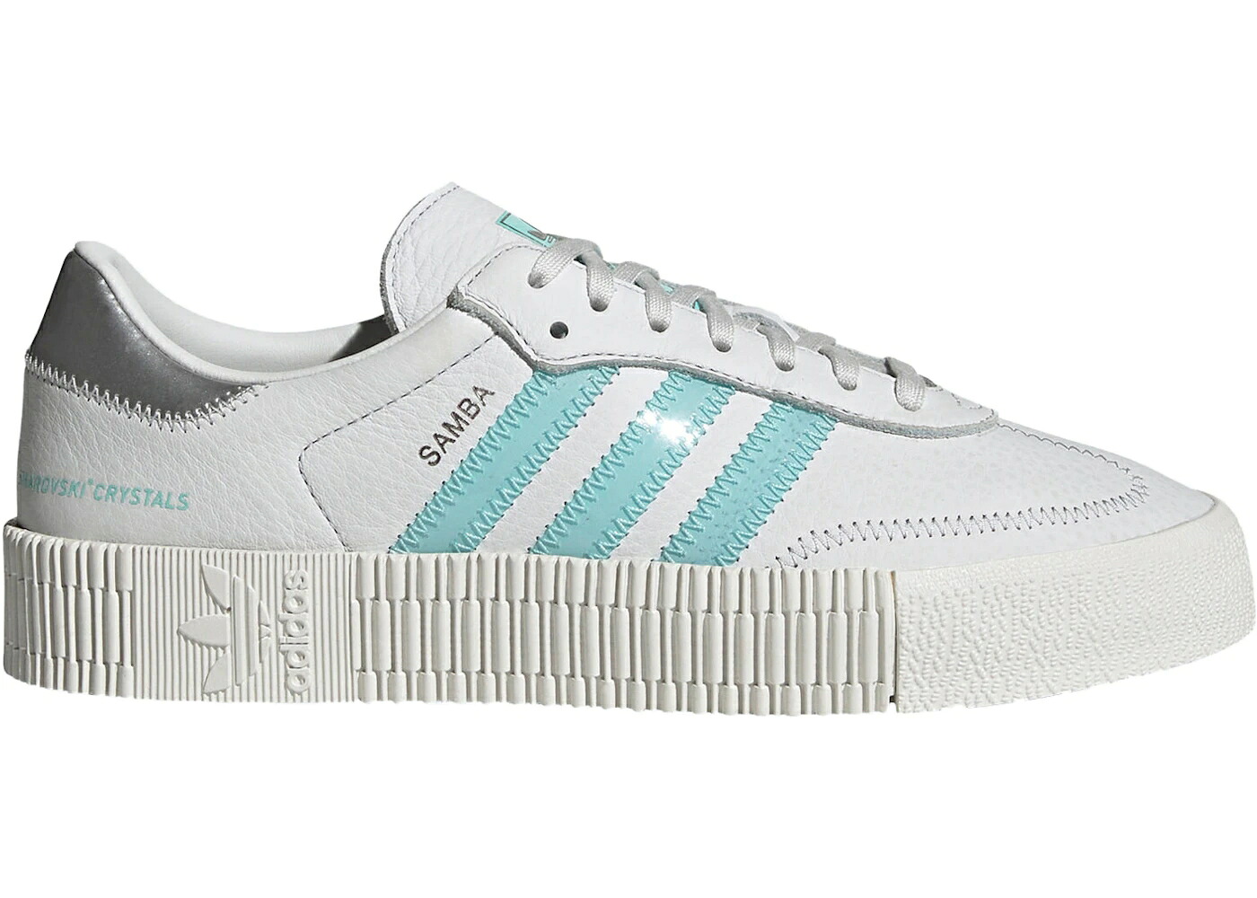 アディダス 白色 ホワイト アクア 銀色 シルバー WOMEN'S スニーカー レディース ADIDAS SAMBAROSE SWAROVSKI WHITE CLEAR AQUA (WOMEN'S) / CRYSTAL WHITE CLEAR AQUA SILVER｜スニケス