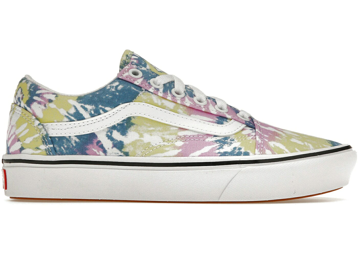 ヴァンズ バンズ 白色 ホワイト オールドスクール スニーカー メンズ VANS COMFYCUSH OLD SKOOL TIE-DYE / ORCHID TRUE WHITE