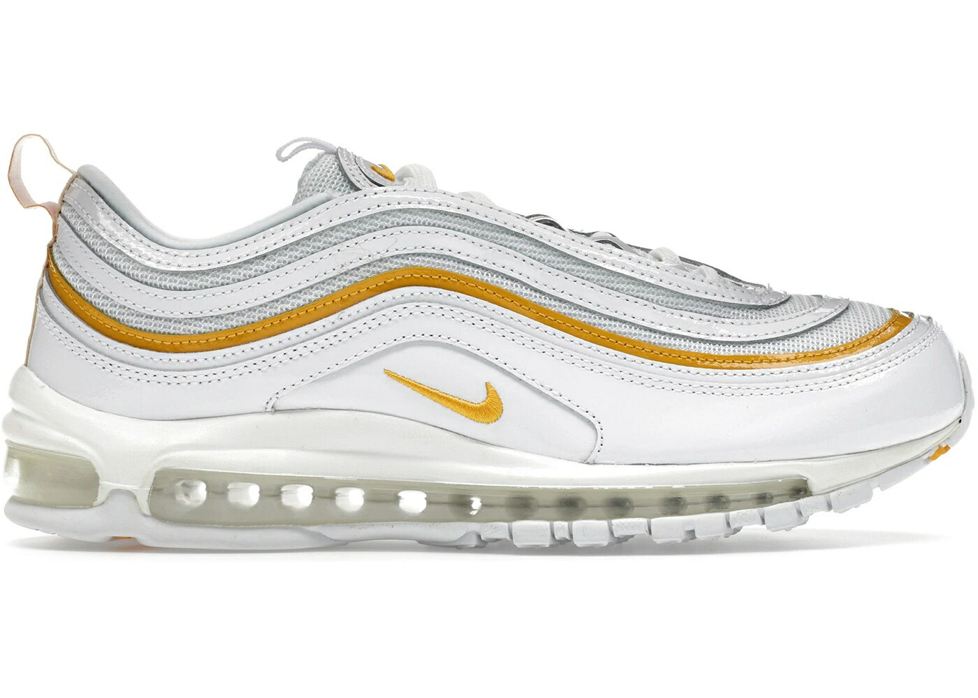 ナイキ マックス 白いこと 白いこと ゴールド エア湖マックス WOMEN\u0027S スニーカー レディース NIKE AIR MAX 97 WHITE UNIVERSITY GOLD (WOMEN\u0027S) / WHITE UNIVERSITY GOLD