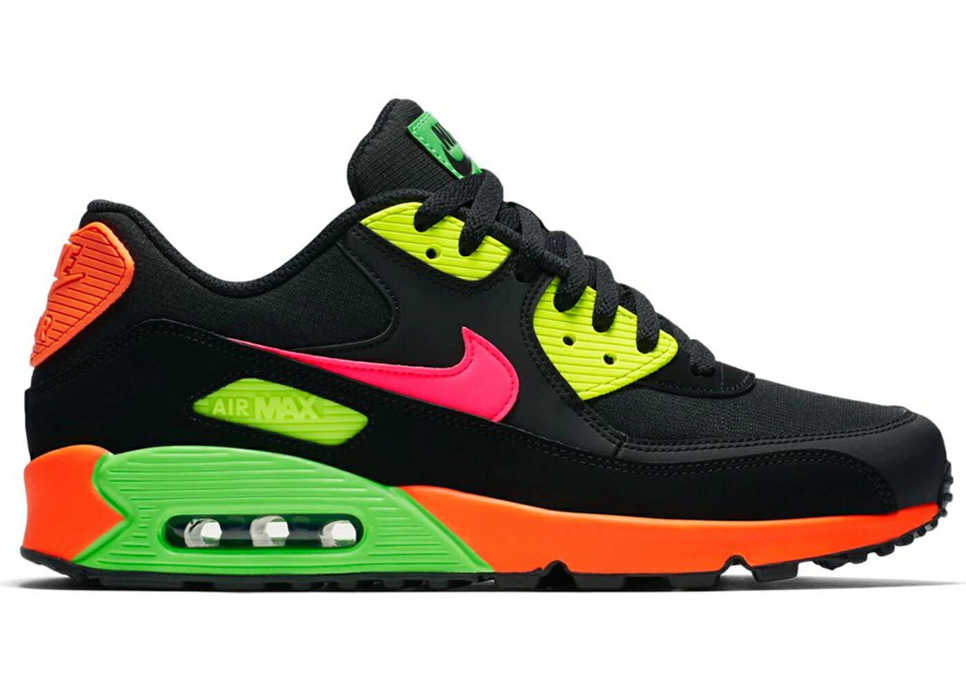 ナイキ マックス 黒色 ブラック ピンク クリムゾン エアマックス スニーカー メンズ NIKE AIR MAX 90 TOKYO NEON / BLACK RACER PINK HYPER CRIMSON
