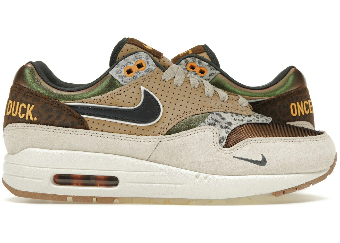 ナイキ マックス プレミアム オレゴン 緑 グリーン クリーム エアマックス 87 スニーカー メンズ NIKE AIR MAX 1 PREMIUM UNIVERSITY OF OREGON PE (2024) / TAN GREEN CREAM