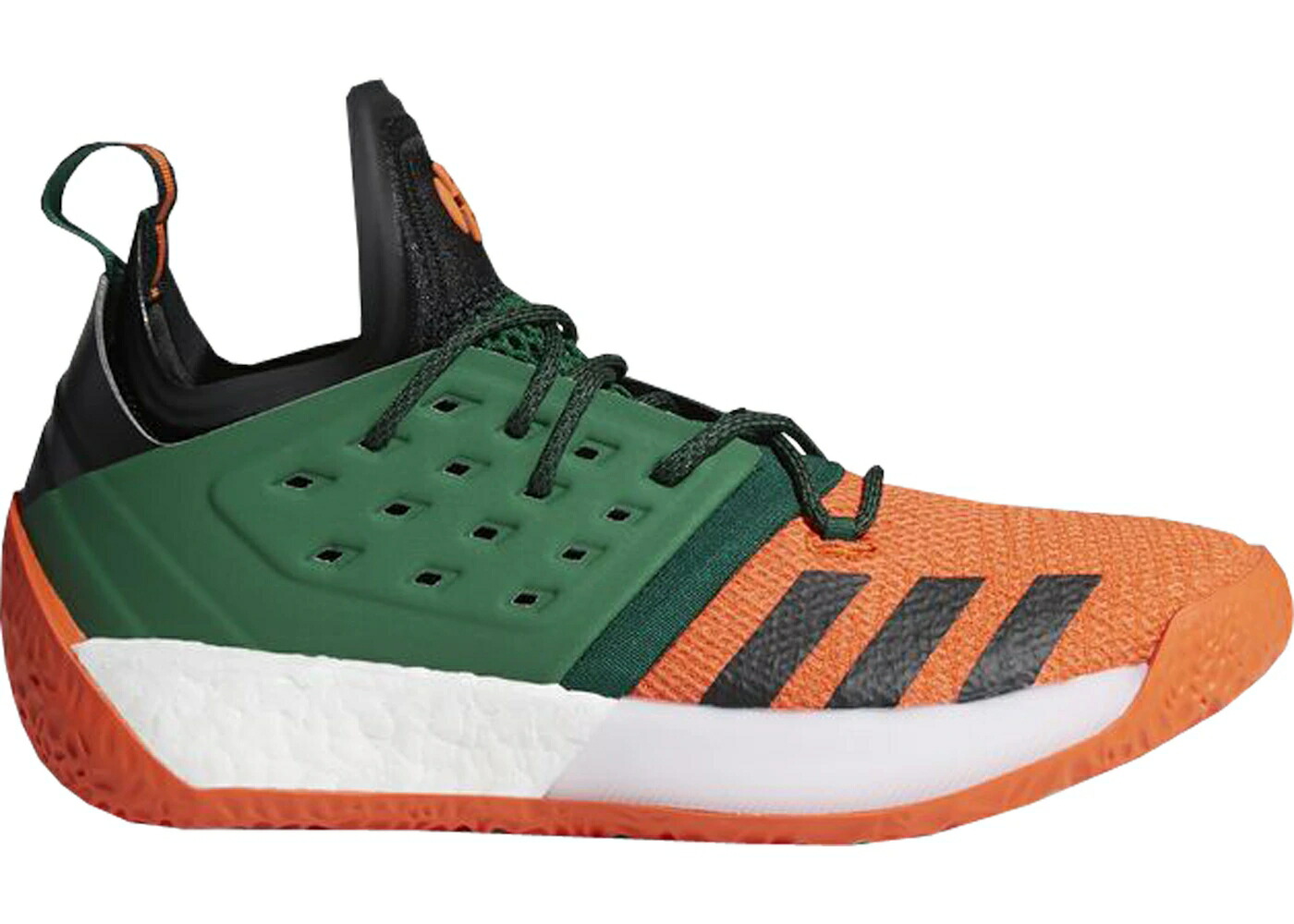 アディダス ハーデン マイアミ コア 黒色 ブラック 橙 オレンジ VOL. スニーカー メンズ ADIDAS HARDEN 2 UNIVERSITY OF MIAMI / CORE BLACK COLLEGIATE ORANGE