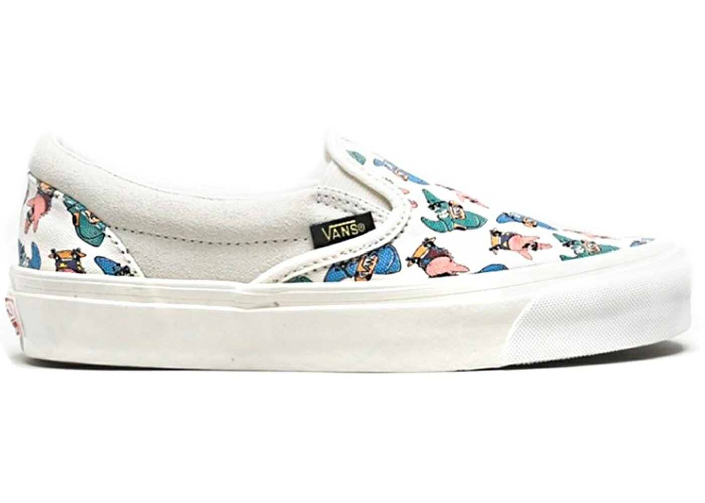 ヴァンズ バンズ スリッポン スポンジボブ 白色 ホワイト 黄色 イエロー スニーカー メンズ VANS SLIP-ON SPONGEBOB WHITE / YELLOW｜スニケス