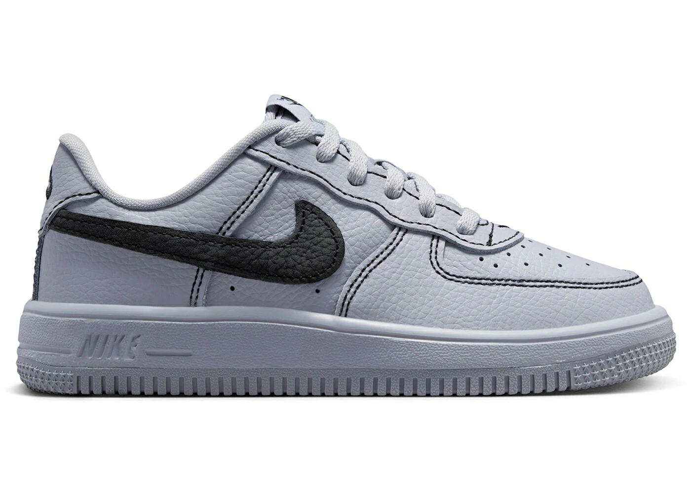ナイキ 灰色 グレー 黒色 ブラック ジュニア キッズ NIKE FORCE 1 LOW LV8 3 WOLF GREY BLACK (PS) / WOLF GREY BLACK ベビー マタニティ スニーカー|スニケス