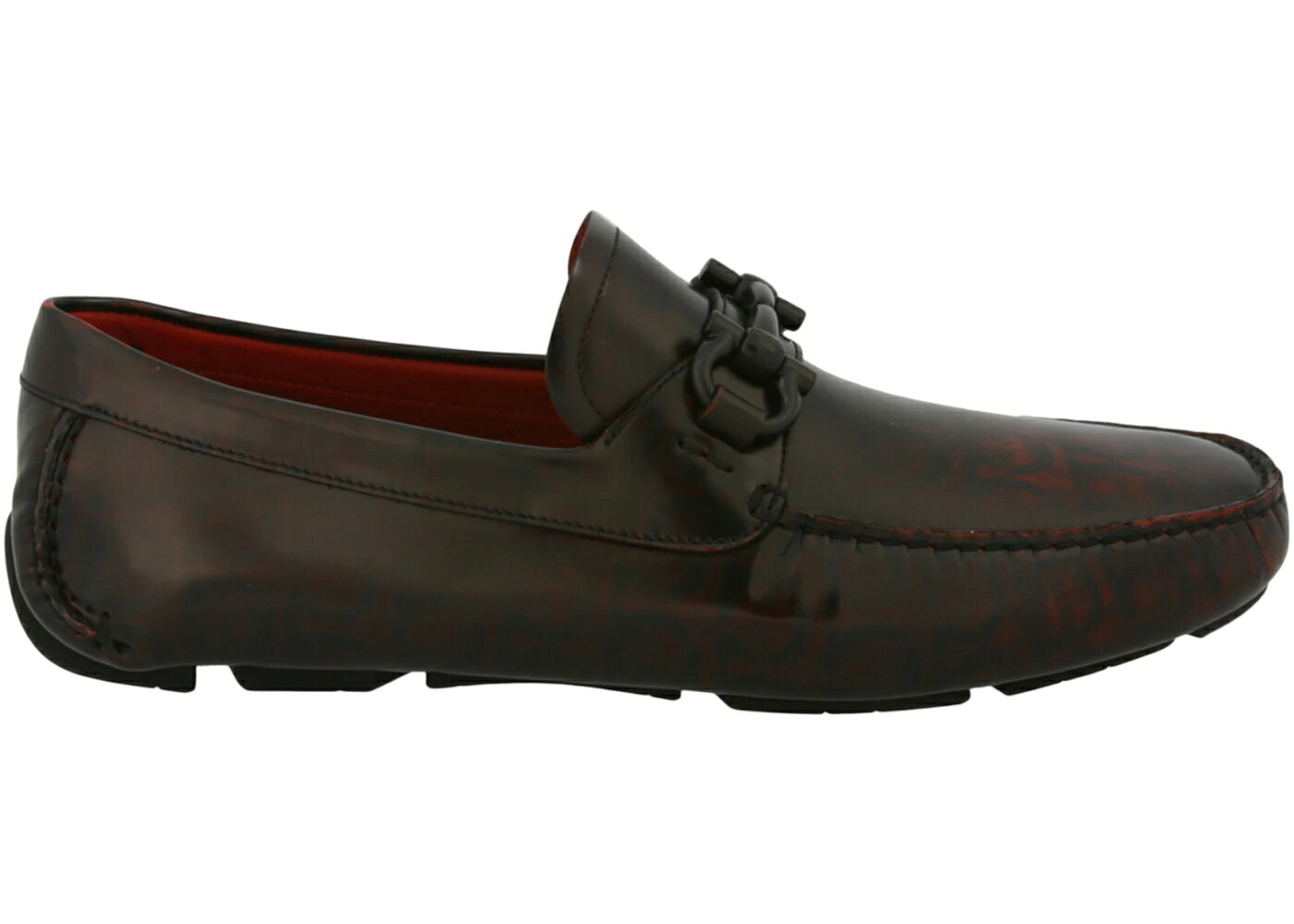 黒色 ブラック スニーカー メンズ FERRAGAMO PARIGI GANCINI DRIVERS X-WIDE BLACK /｜スニケス