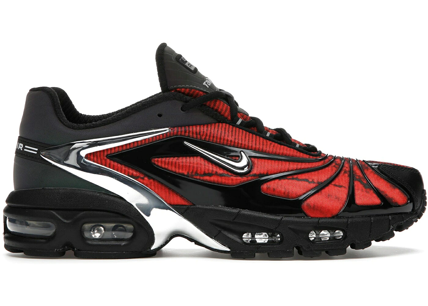 ナイキ マックス テイルウィンド 黒いこと 黒いこと 赤 赤いこと エアマックステイルウィンド スニーカー メンズ NIKE AIR MAX TAILWIND 5 SKEPTA BLOODY CHROME / BLACK CHROME UNIVERSITY RED 靴-スニーカー