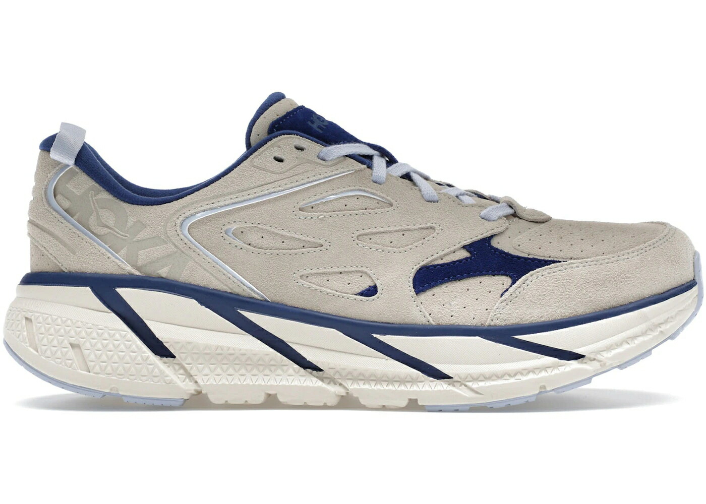 ホカオネオネ スエードクロス スウェード 青味 青み スニーカー メンズ HOKA ONE ONE HOKA ONE CLIFTON L SUEDE OAT MILK BELLWETHER BLUE / OAT MILK BELLWETHER BLUE