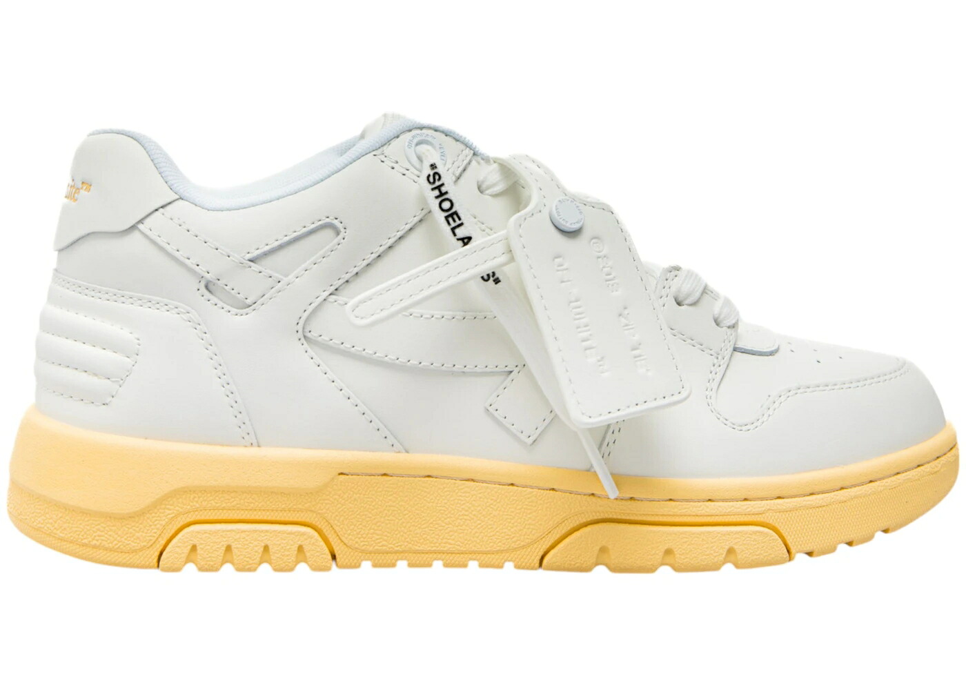 オフホワイト 白色 ホワイト 黄色 イエロー スニーカー メンズ OFF-WHITE OUT OF OFFICE OOO LOW TOPS WHITE YELLOW / WHITE YELLOW｜スニケス 70,015円