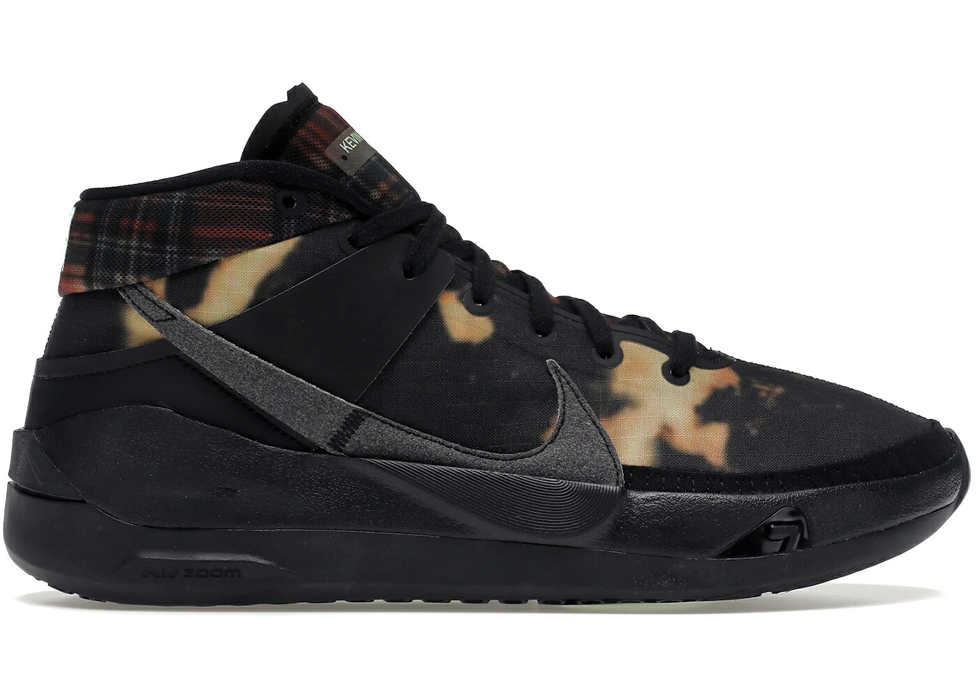 ナイキ サー青少年 黒いこと 黒いこと 緑 緑であること スニーカー メンズ NIKE KD 13 BLEACHED PLAID / BLACK ILLUSION GREEN VAPOR GREEN