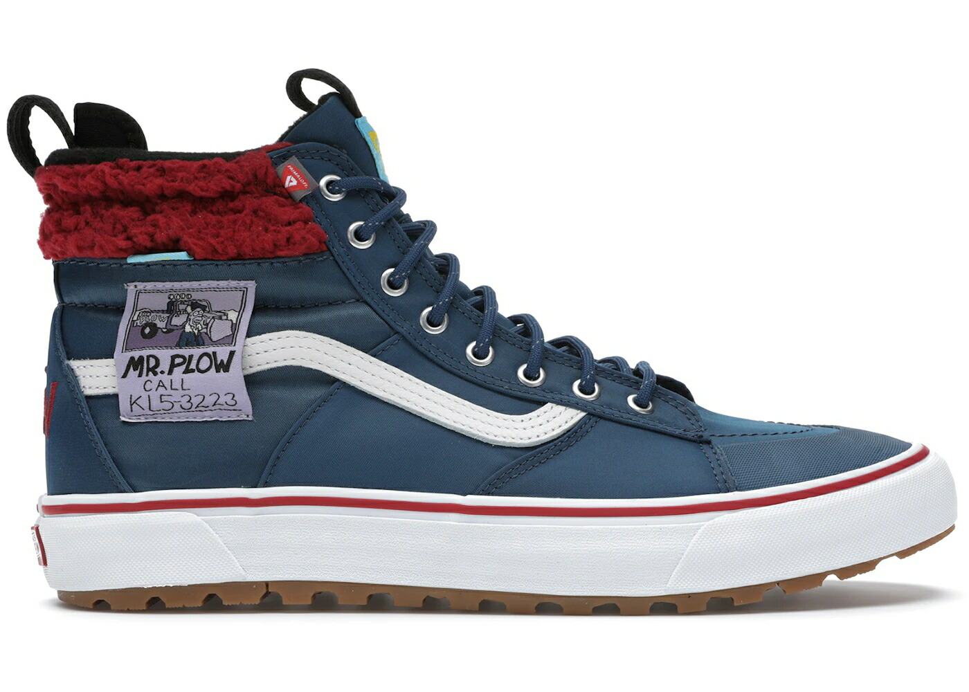 ヴァンズ バンズ スケートハイ 青色 ブルー 白色 ホワイト 赤 レッド 2.0 MR. スニーカー メンズ VANS SK8-HI MTE THE SIMPSONS PLOW / BLUE WHITE RED