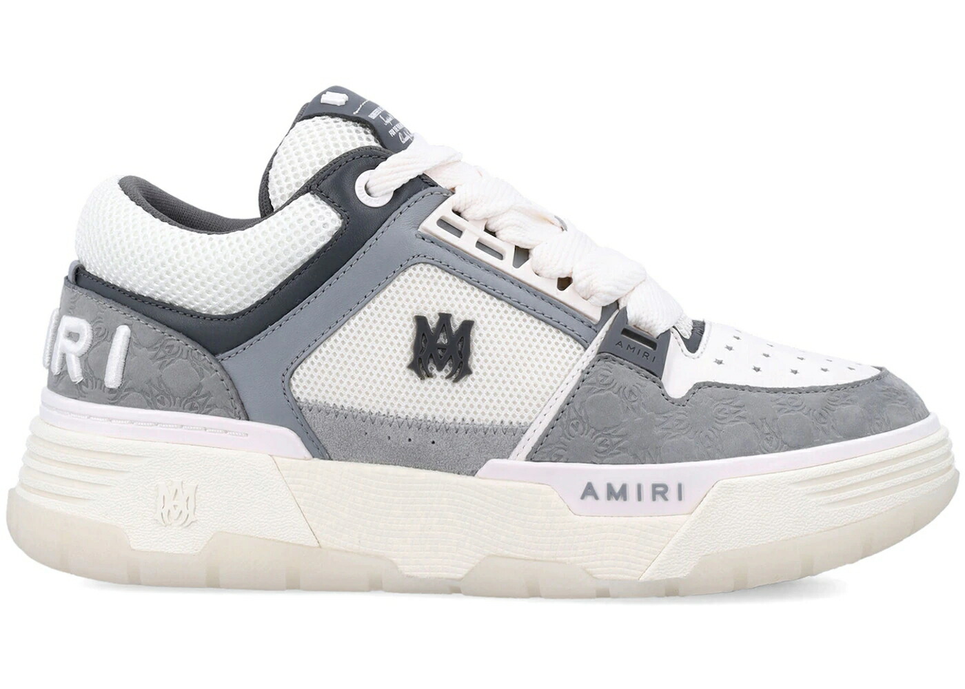 アミリ 灰色 グレー スニーカー メンズ AMIRI MA-1 GREY QUAD MONOGRAM DEBOSSED /