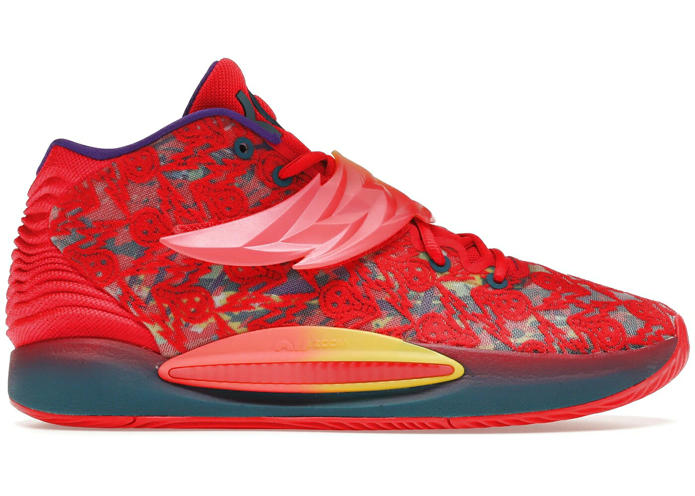 ナイキ 野球クラブ 赤 赤いこと 緑 緑であること ロンイングリッシュ スニーカー メンズ NIKE KD 14 RON ENGLISH 3 LIGHT CULT CRYPTO CLUB / SIREN RED GREEN ABYSS