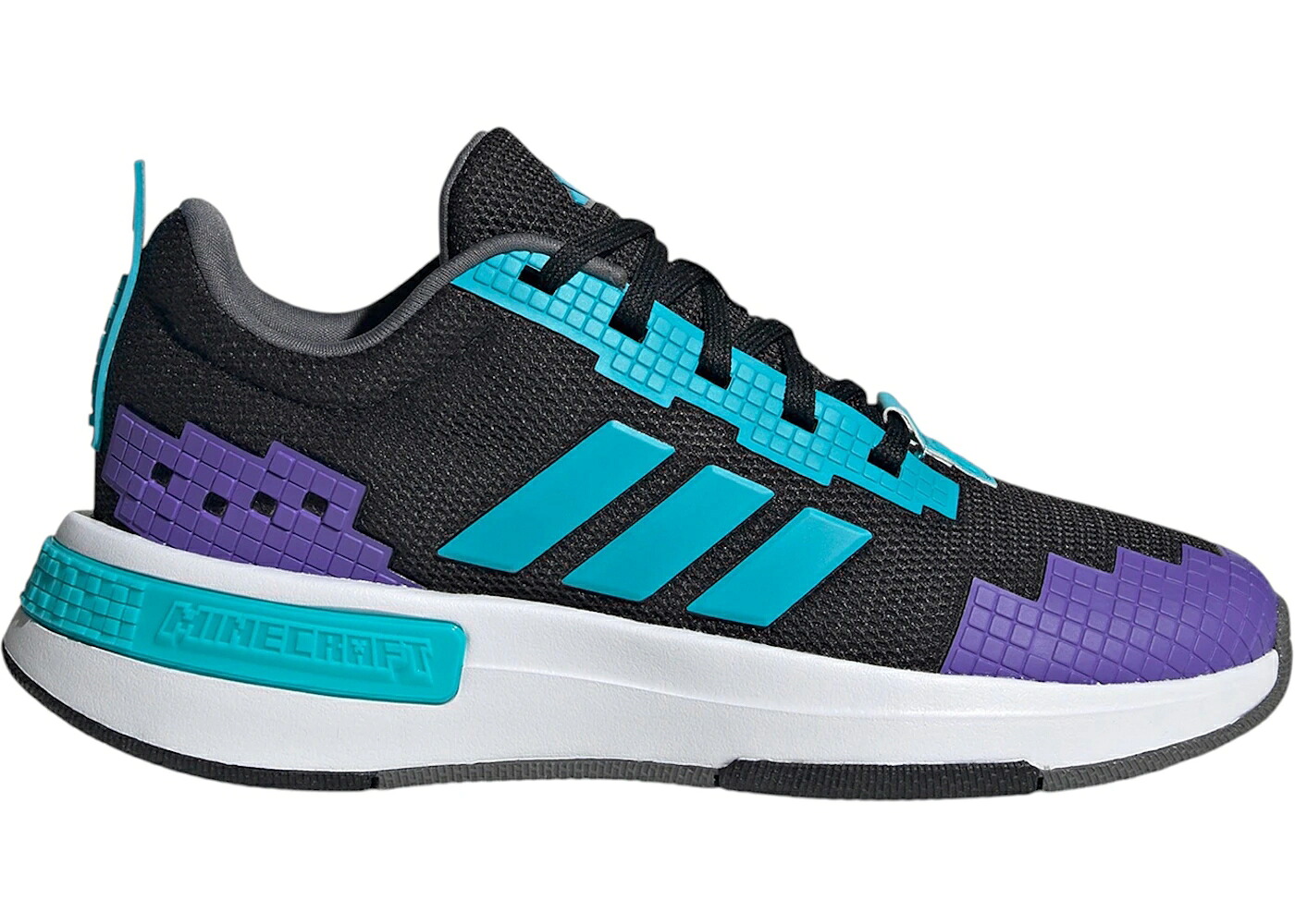 アディダス 労働者階級 黒いこと 黒いこと シアン 中核グループ 御坊っちゃん キッズ ADIDAS PRO MINECRAFT BLACK LUCID CYAN (GS) / CORE BLACK LUCID CYAN CLOUD もの言う花 マタニティ スニーカー