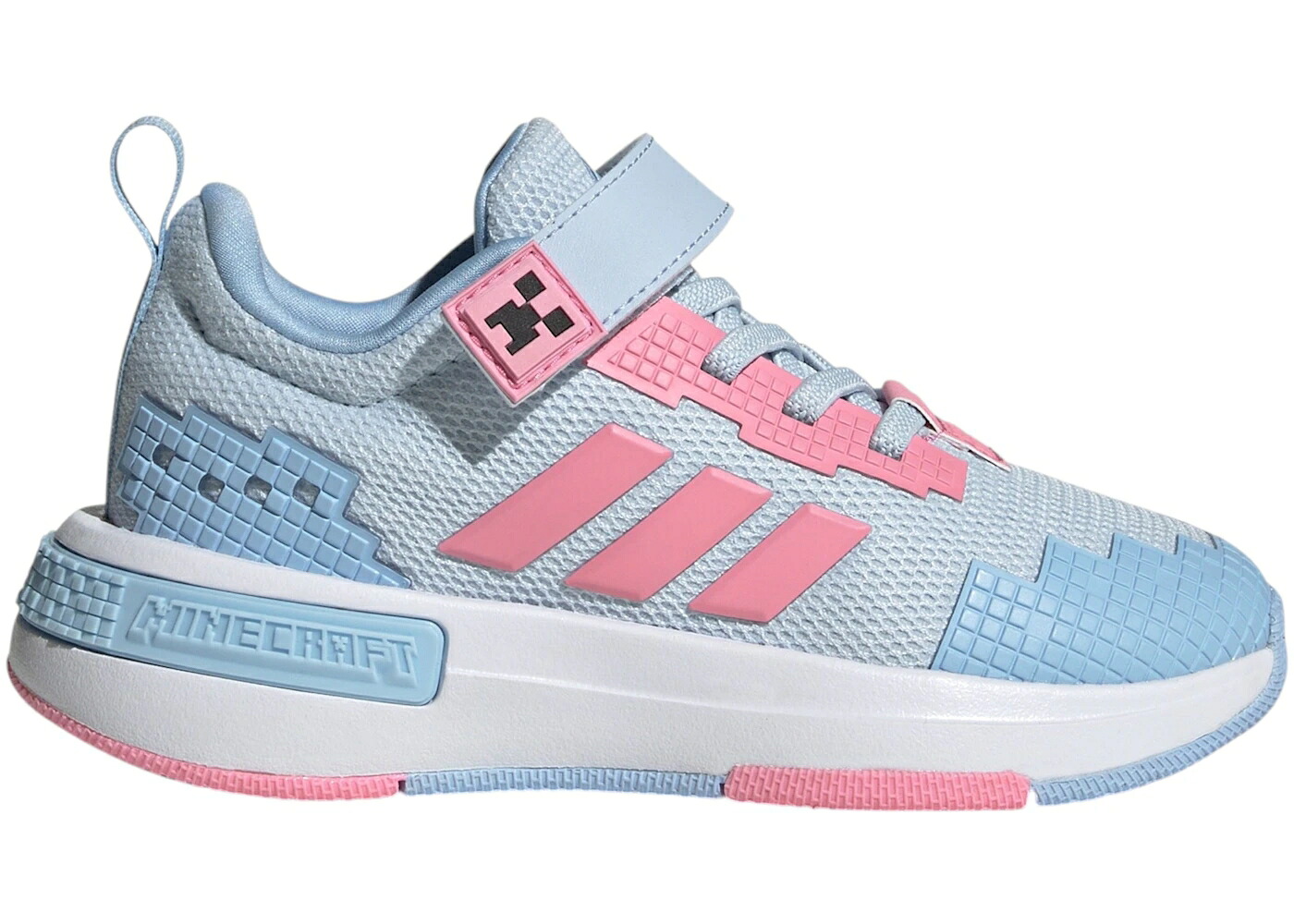 アディダス プロ スカイ ピンク 青色 ブルー ジュニア キッズ ADIDAS PRO MINECRAFT CRYSTAL SKY BLISS PINK (PS) / CRYSTAL SKY BLISS PINK GLOW BLUE ベビー マタニティ スニーカー｜スニケス