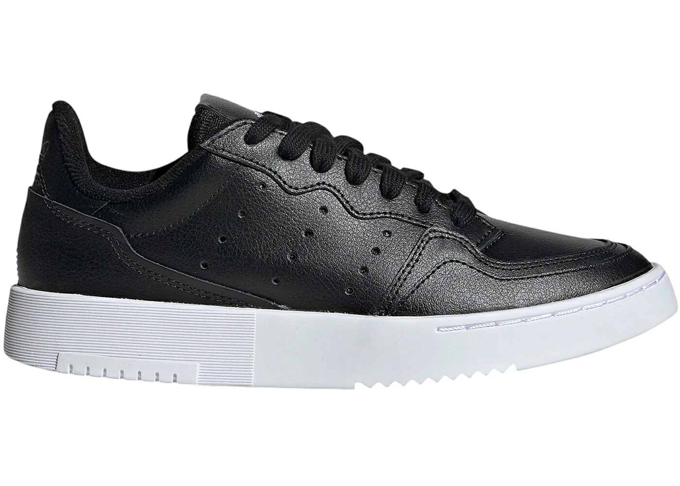 アディダス コア 黒色 ブラック 白色 ホワイト ジュニア キッズ ADIDAS SUPERCOURT CORE BLACK CLOUD WHITE (GS) / CORE BLACK CORE BLACK CLOUD ベビー マタニティ スニーカー|スニケス