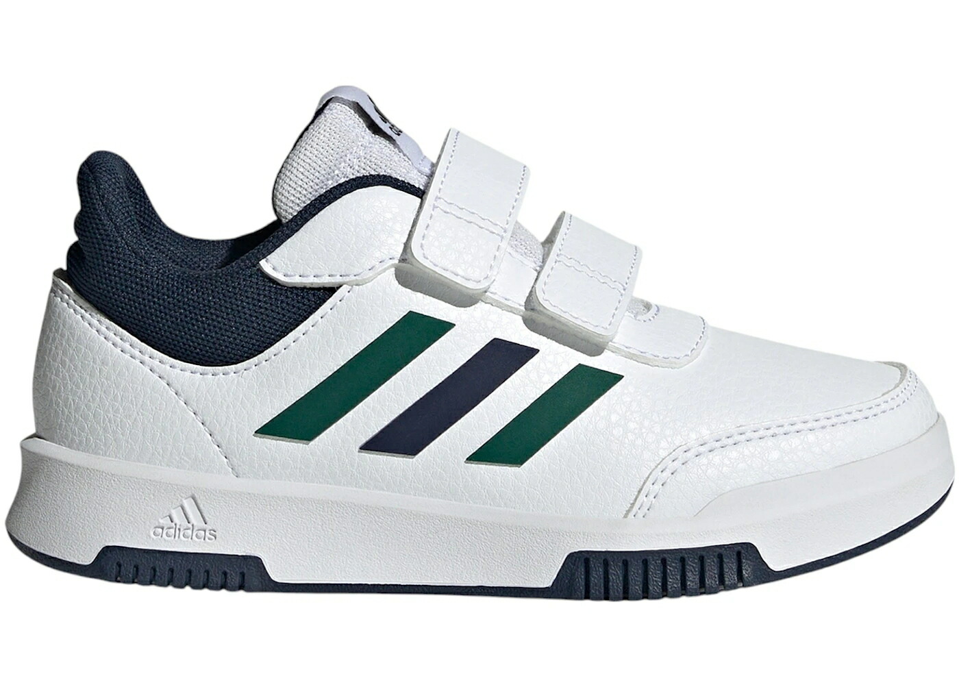 アディダス 白色 ホワイト 緑 グリーン 紺色 ネイビー ジュニア キッズ ADIDAS TENSAUR HOOK AND LOOP CLOUD WHITE COLLEGIATE GREEN NAVY (GS) / CLOUD WHITE COLLEGIATE GREEN ベビー マタニティ スニーカー