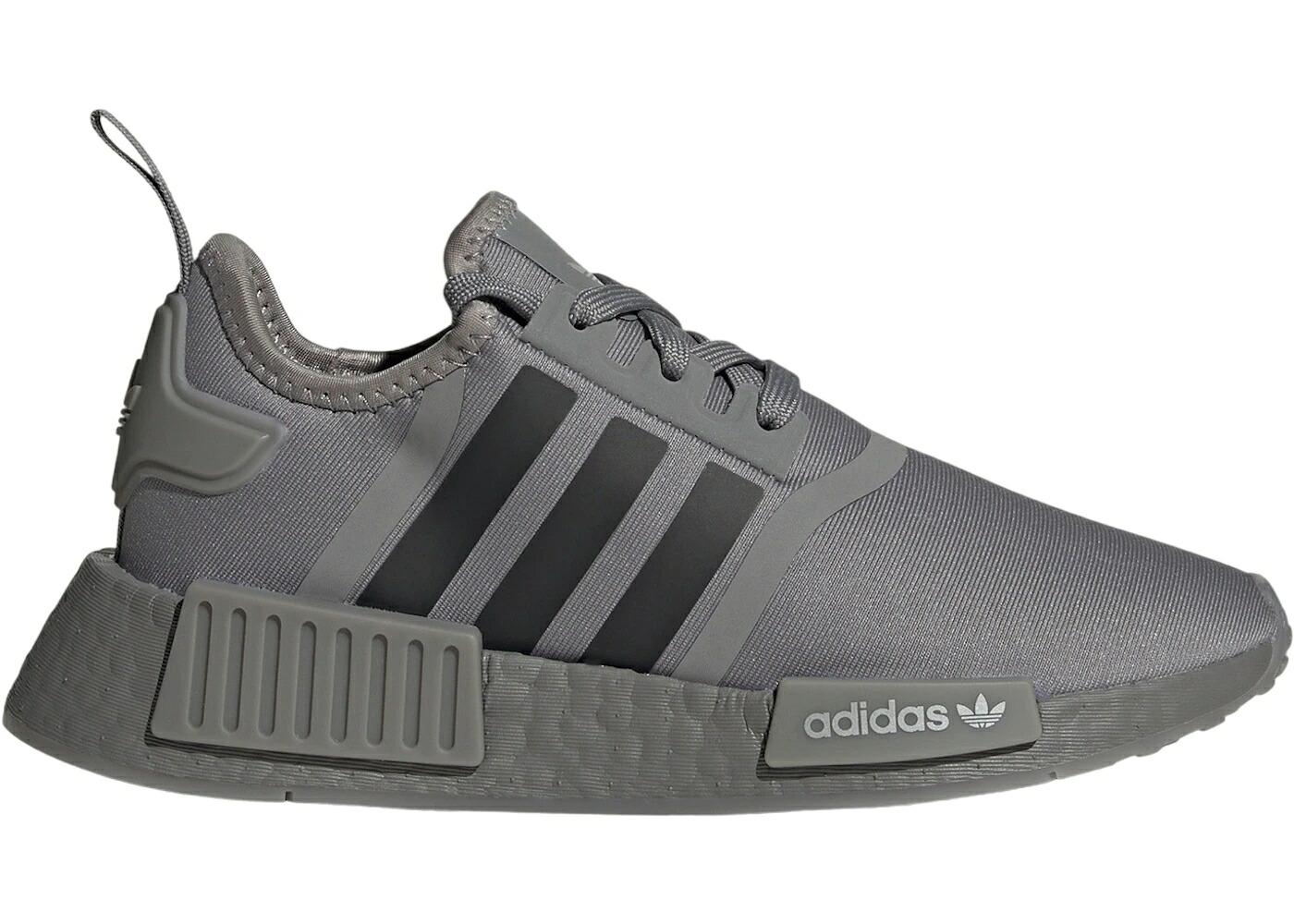 アディダス 灰色 グレー コア 黒色 ブラック 銀色 シルバー ジュニア キッズ ADIDAS NMD R1 GREY CORE BLACK SILVER METALLIC (GS) / GREY THREE CORE BLACK SILVER ベビー マタニティ スニーカー