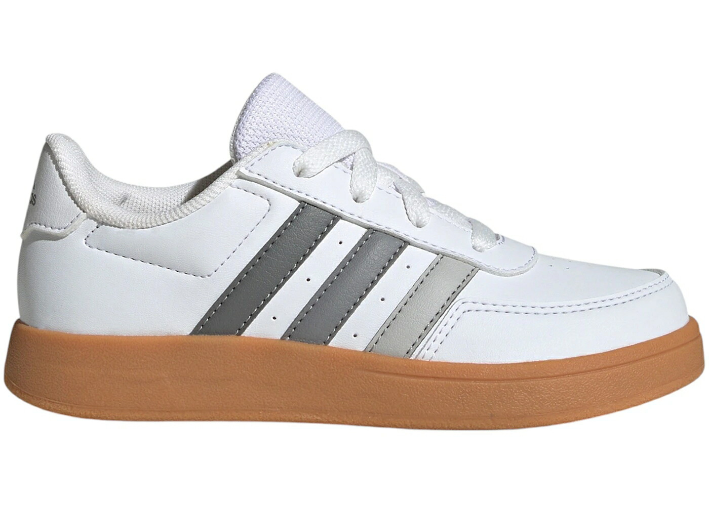 アディダス ライフスタイル コート 白色 ホワイト 灰色 グレー ジュニア キッズ ADIDAS BREAKNET LIFESTYLE COURT CLOUD WHITE GREY FOUR GUM (GS) / CLOUD WHITE GREY FOUR GUM ベビー マタニティ スニーカー