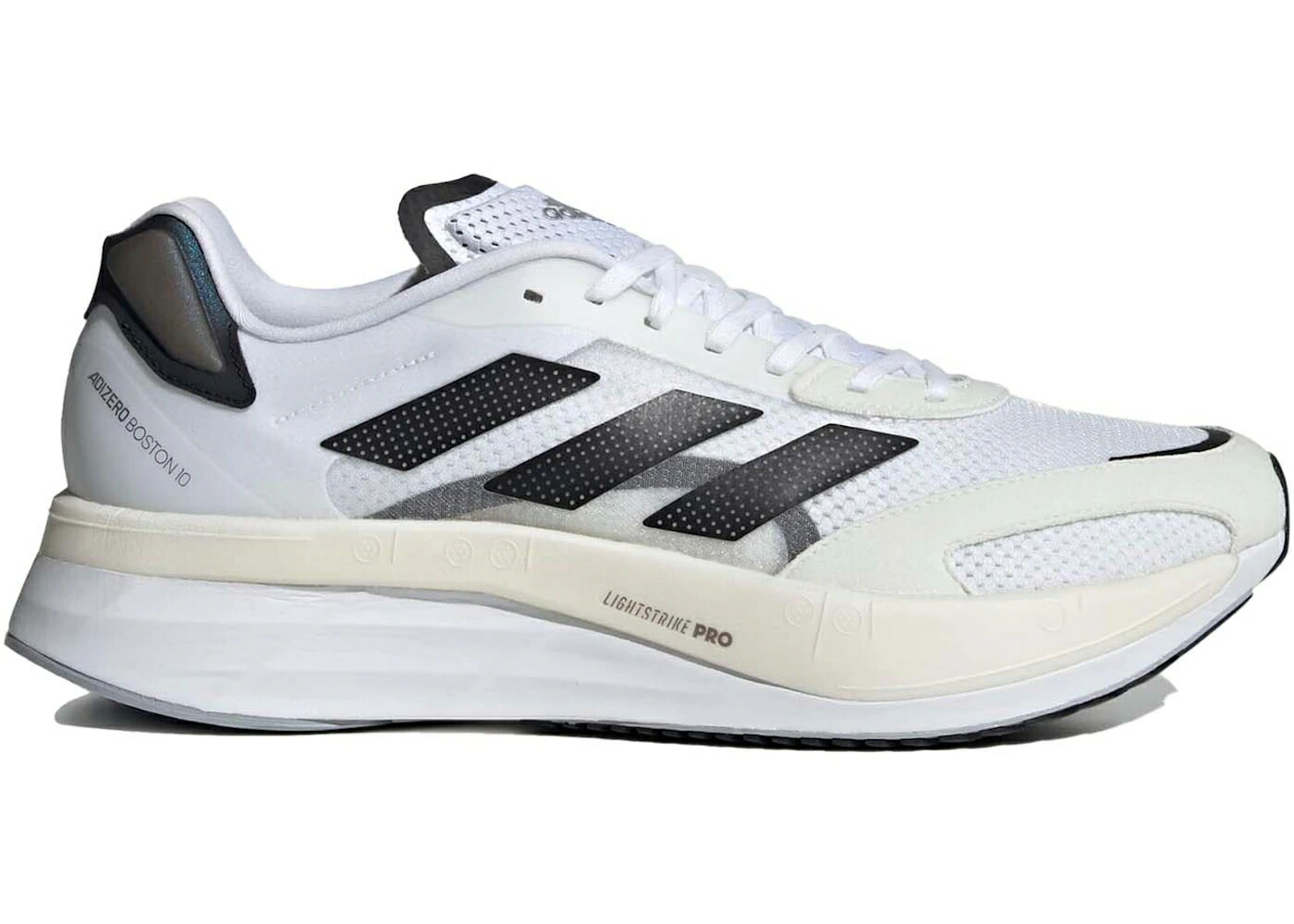 アディダス アディゼロ ボストン 白色 ホワイト コア 黒色 ブラック 銀色 シルバー スニーカー メンズ ADIDAS ADIZERO BOSTON 10 CLOUD WHITE CORE BLACK / CLOUD WHITE CORE BLACK SILVER
