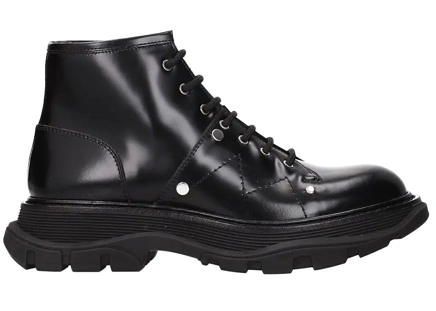 アレキサンダーマックイーン レザー ブーツ 黒色 ブラック WOMEN'S スニーカー レディース ALEXANDER MCQUEEN ALEXANDER MCQUEEN LEATHER ANKLE BOOT BLACK (WOMEN'S) /｜スニケス