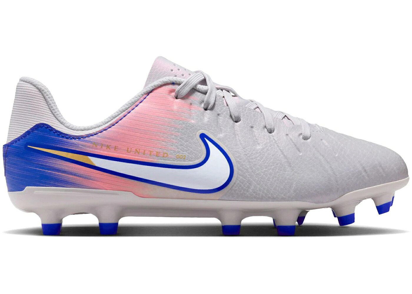 ナイキ ティエンポ レジェンド アカデミー ユナイテッド 灰色 グレー 青色 ブルー 002個入 ジュニア キッズ NIKE TIEMPO LEGEND 10 ACADEMY FG/MG UNITED 002 PACK (GS) / VAST GREY RACER BLUE ベビー マタニテ｜スニケス